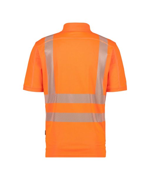 Dassy Brandon fluoreszkáló narancssárga jól láthatósági galléros póló - Image 2