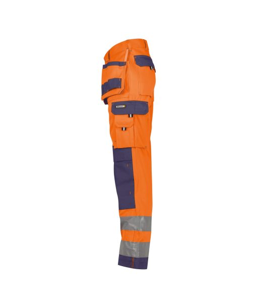 Dassy Glasgow fluo narancs-sötétkék jól láthatósági derekas munkanadrág - Image 3