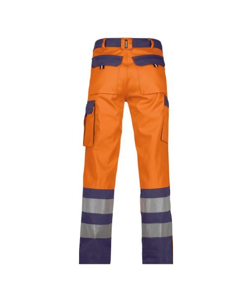 Dassy Lancaster fluo narancs-sötétkék jól láthatósági derekas munkanadrág - Image 2