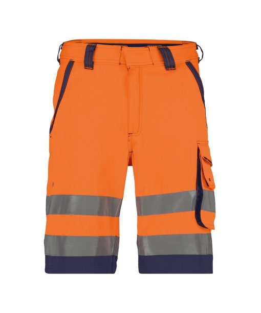Dassy Lucca fluo narancs-sötétkék jól láthatósági munka rövidnadrág