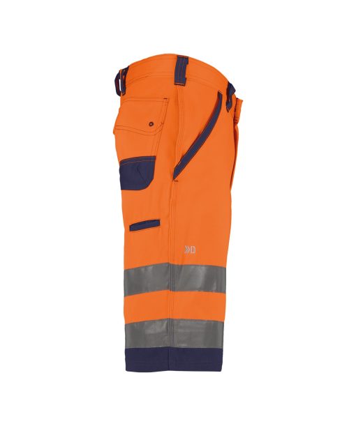 Dassy Lucca fluo narancs-sötétkék jól láthatósági munka rövidnadrág - Image 3