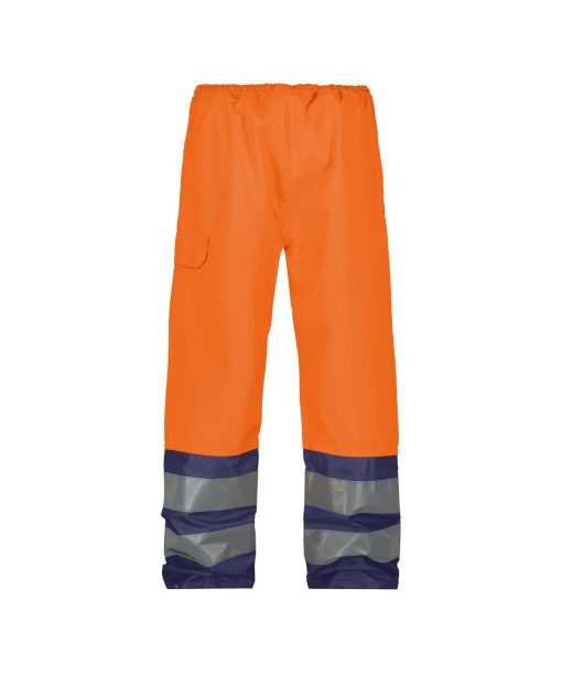 Dassy Sola fluo narancs-sötétkék jól láthatósági esőnadrág - Image 2