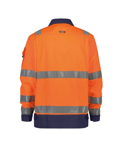 Dassy Dusseldorf fluo narancs-sötétkék jól láthatósági munkakabát - Image 2