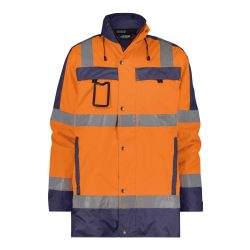 Dassy Limasol fluo narancs-sötétkék jól láthatósági hosszú kabát