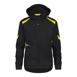 Dassy Kalama fekete-fluo sárga softshell munkakabát