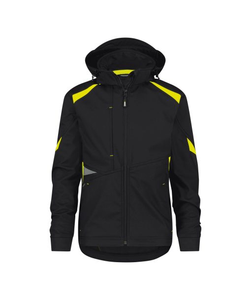 Dassy Kalama fekete-fluo sárga softshell munkakabát