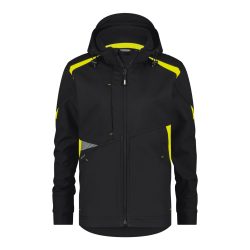 Dassy Kalama fekete-fluo sárga női softshell munkakabát