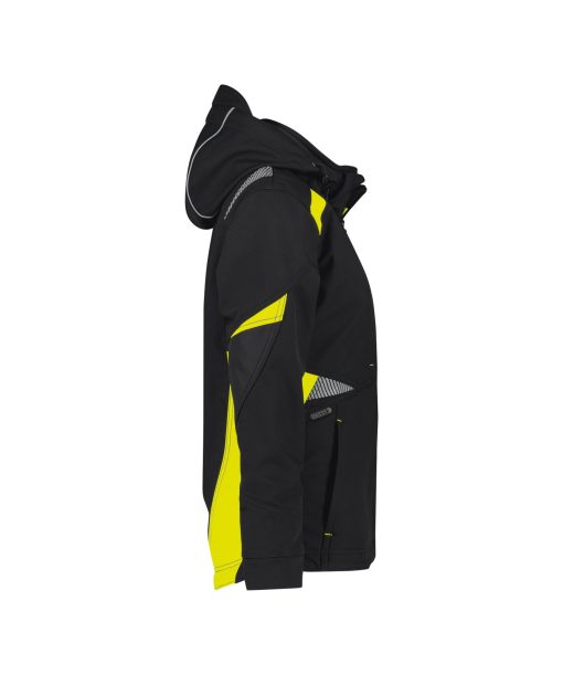 Dassy Kalama fekete-fluo sárga női softshell munkakabát - Image 3