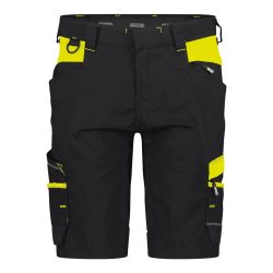 Dassy Manilla fekete-fluo sárga női rövid munkanadrág