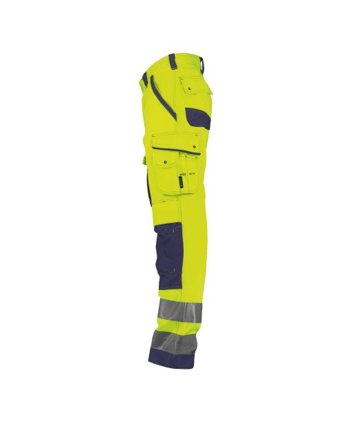 Dassy Chicago fluo sárga-sötétkék jól láthatósági derekas munkanadrág - Image 3