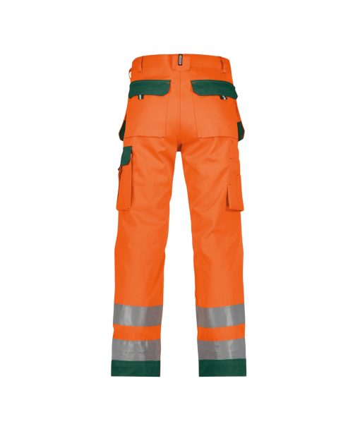 Dassy Glasgow fluo narancs-zöld jól láthatósági derekas munkanadrág - Image 2