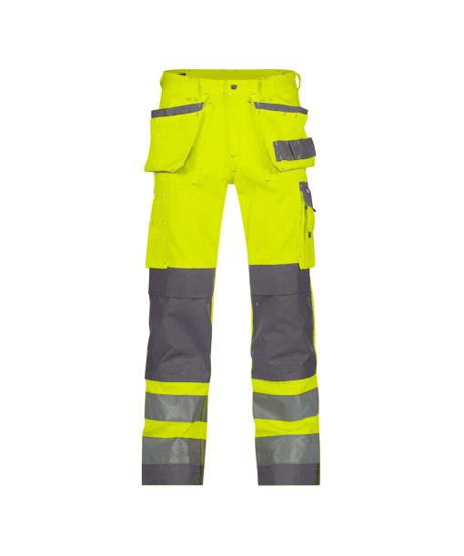 Dassy Glasgow fluo sárga-szürke jól láthatósági derekas munkanadrág