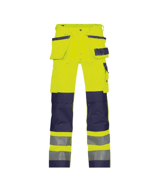 Dassy Glasgow fluo sárga-sötétkék jól láthatósági derekas munkanadrág