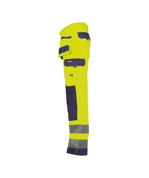 Dassy Glasgow fluo sárga-sötétkék jól láthatósági derekas munkanadrág - Image 3