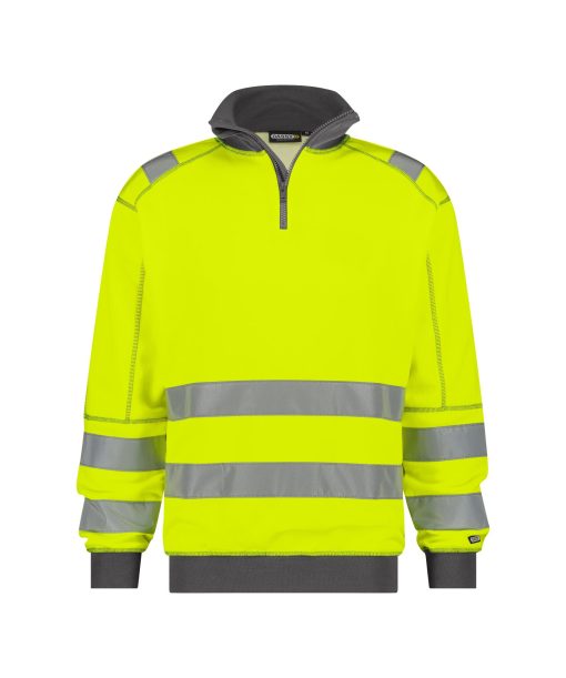 Dassy Denver fluo sárga-szürke jól láthatósági pulóver