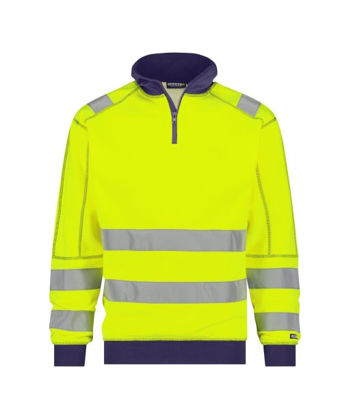 Dassy Denver fluo sárga-sötétkék jól láthatósági pulóver