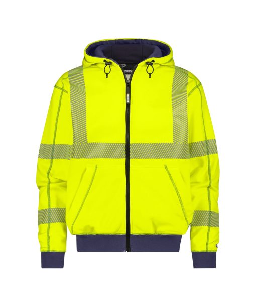 Dassy Evans fluo sárga-sötétkék jól láthatósági munkapulóver