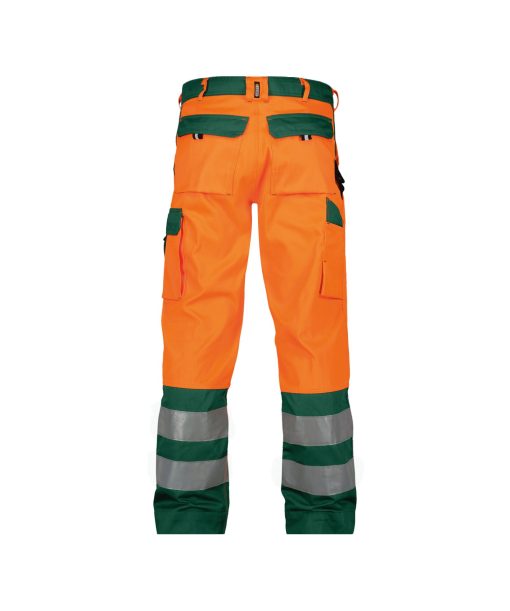 Dassy Lancaster fluo narancs-zöld jól láthatósági derekas munkanadrág - Image 2