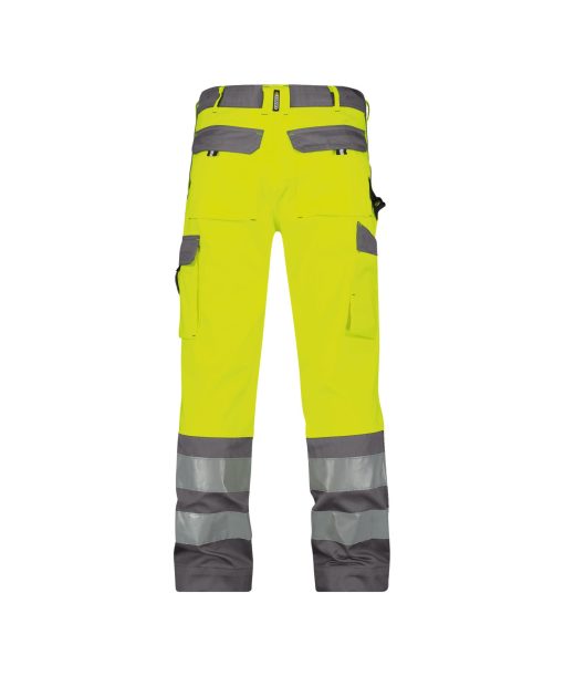 Dassy Lancaster fluo sárga-szürke jól láthatósági derekas munkanadrág vastag anyag - Image 2