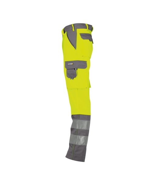 Dassy Lancaster fluo sárga-szürke jól láthatósági derekas munkanadrág - Image 3