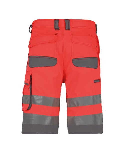Dassy Lucca fluo piros-szürke jól láthatósági munka rövidnadrág - Image 2
