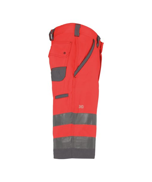 Dassy Lucca fluo piros-szürke jól láthatósági munka rövidnadrág - Image 3