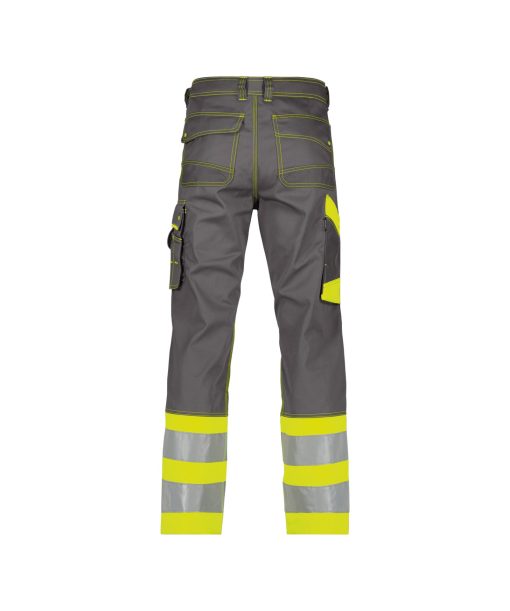 Dassy Phoenix szürke-fluo sárga jól láthatósági derekas munkanadrág - Image 2