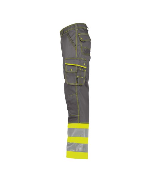 Dassy Phoenix szürke-fluo sárga jól láthatósági derekas munkanadrág - Image 3