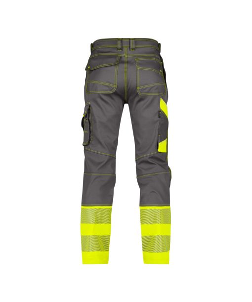 Dassy Princeton szürke-fluo sárga jól láthatósági derekas munkanadrág - Image 2