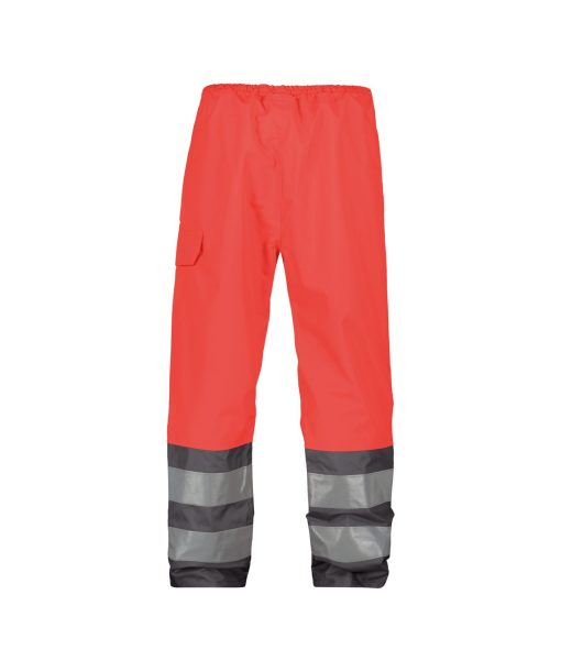 Dassy Sola fluo piros-szürke jól láthatósági esőnadrág - Image 2