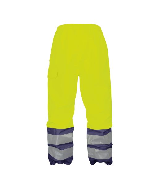 Dassy Sola fluo sárga-sötétkék jól láthatósági esőnadrág - Image 2