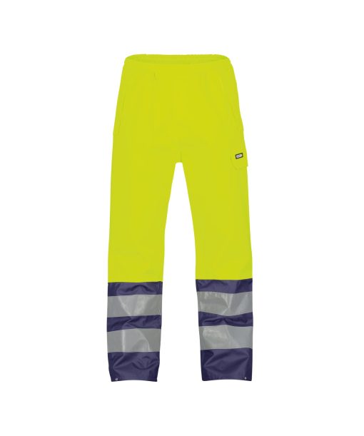 Dassy Sola fluo sárga-sötétkék jól láthatósági esőnadrág