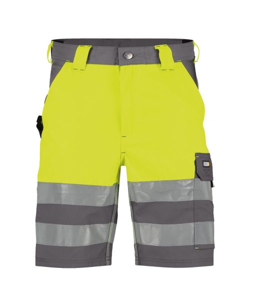 Dassy Venna szürke-fluo sárga jól láthatósági munka rövidnadrág