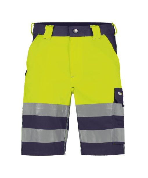 Dassy Venna sötétkék-fluo sárga jól láthatósági munka rövidnadrág