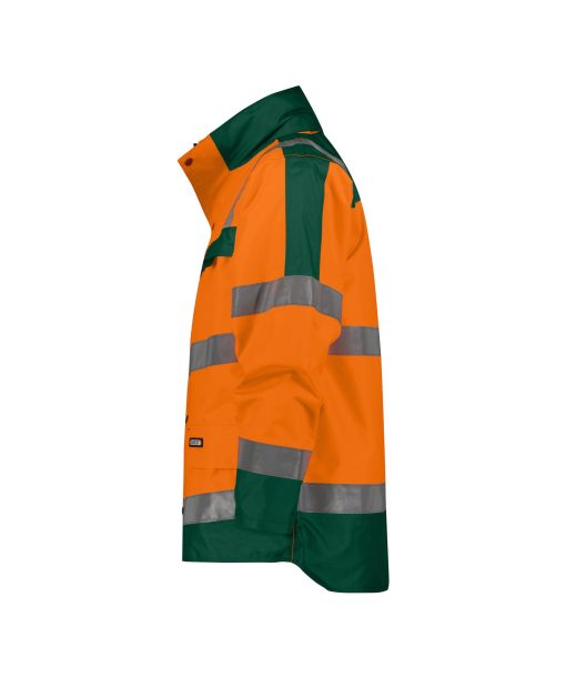 Dassy Atlantis fluo narancs-zöld jól láthatósági esőkabát - Image 3