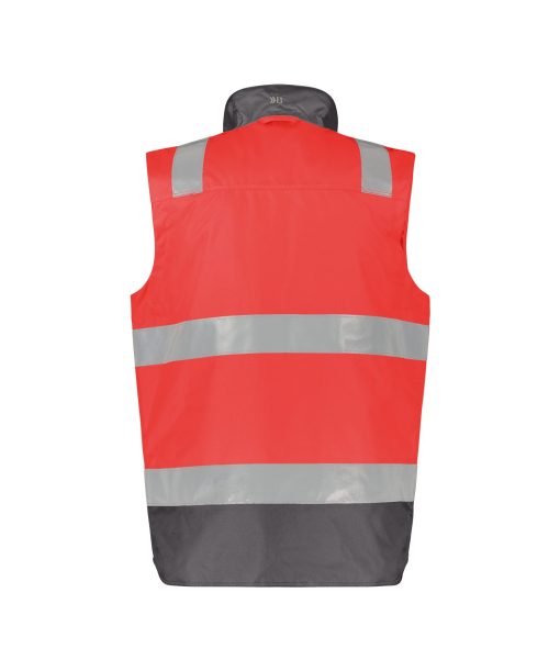 Dassy Bilbao fluo piros-szürke jól láthatósági mellény - Image 2