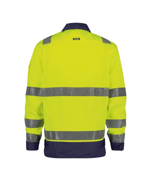 Dassy Dusseldorf fluo sárga-sötétkék jól láthatósági munkakabát - Image 2