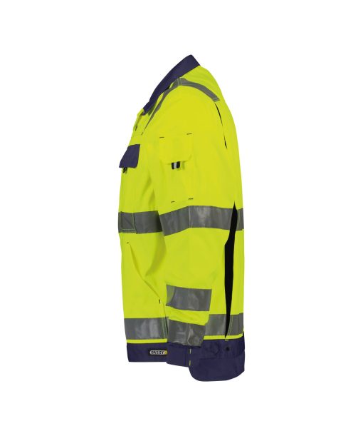 Dassy Dusseldorf fluo sárga-sötétkék jól láthatósági munkakabát - Image 3