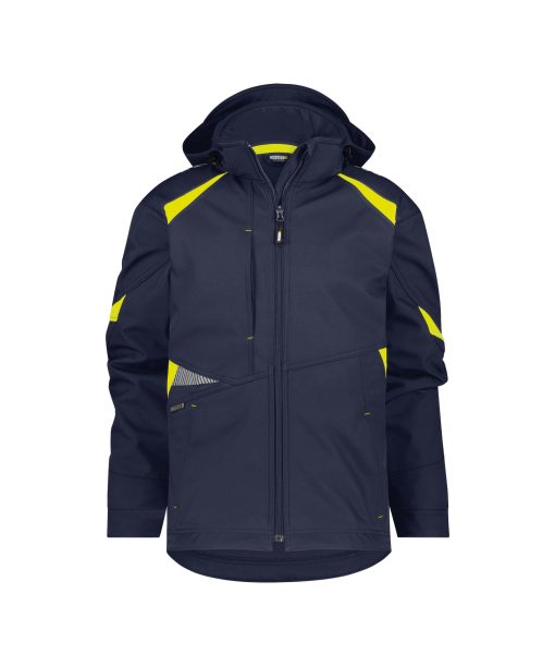 Dassy Kalama sötétkék-fluo sárga softshell munkakabát