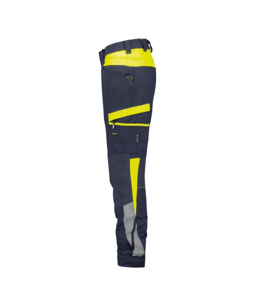 Dassy Hong Kong sötétkék-fluo sárga női derekas munkanadrág - Image 3