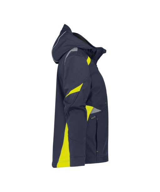 Dassy Kalama sötétkék-fluo sárga női softshell munkakabát - Image 3