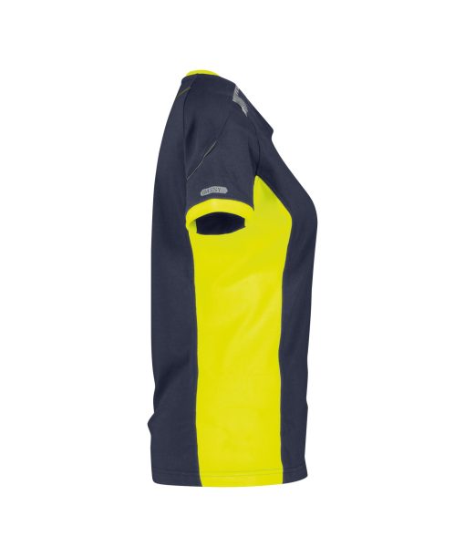 Dassy Tampico sötétkék-fluo sárga női munkapóló - Image 3