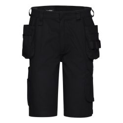 Dassy Kuma Flex fekete lengőzsebes rövid munkanadrág