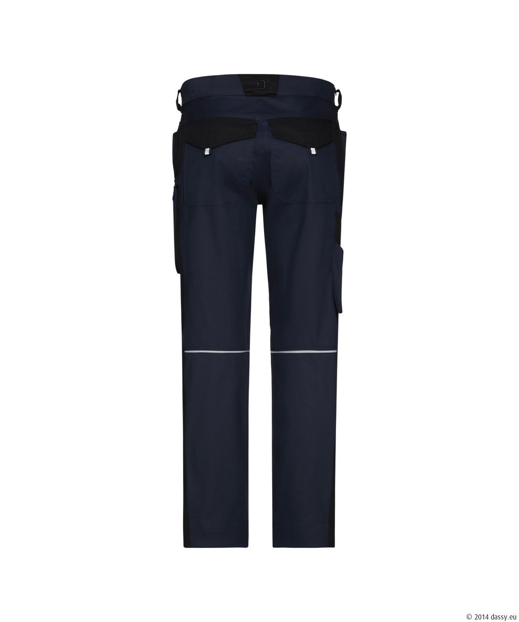Dassy Ponti Flex sötétkék-fekete női derekas munkanadrág - Image 2