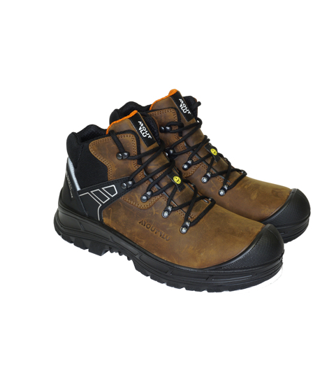 Aboutblu Giza Brown Mid S3S SR ESD munkavédelmi bakancs